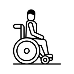 Disabled person in wheelchair