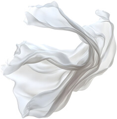 Ethereal Cloud-like Fabric Drifting in Gentle Gust with Style