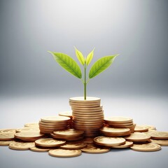 plant growing from coins The Growth of Investment