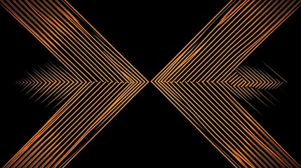 Abstract geometric design with orange arrows