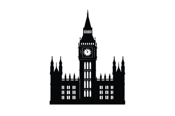 Big Ben London Illustration on White Background Vector