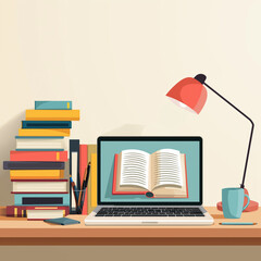 books and laptop