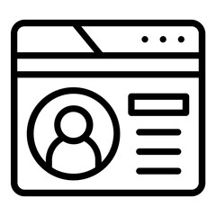 user profile icon line