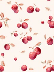 seamless pattern with fruits