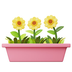 3D Floral Garden Tray Icon