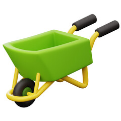 3D Wheelbarrow Icon