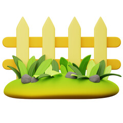 3D Fence Garden Icon