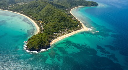 Tropical Island Aerial View