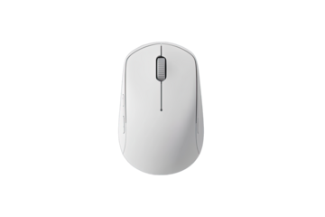 Wireless white computer mouse