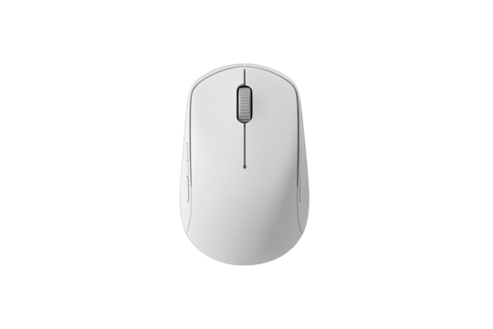 Wireless white computer mouse
