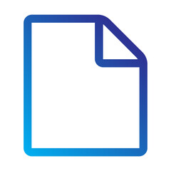 Blank document file icon representing a generic file.