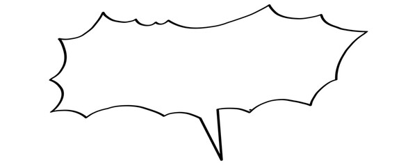 手描きの吹き出し_線画｜Hand-drawn Speech Bubbles_Line Art