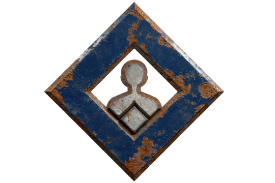 Rusty Diamond Badge Design