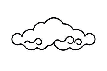 Elegant Chinese Cloud Motifs Background Design for Print or Web