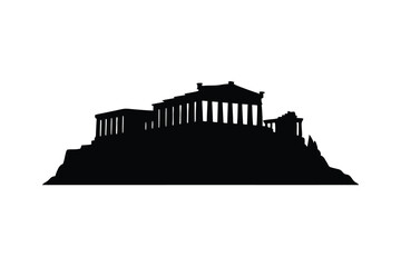 Obraz premium Acropolis Athens on White Background High Resolution Image for Design Projects