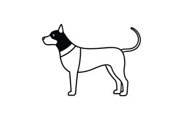 Cute Dog in Costume Clipart Illustration for White Backgrounds
