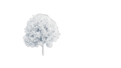 Isolated, light gray tree graphic