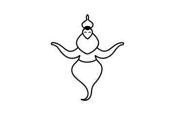 Clipart Genie Costume Illustration on White Background single