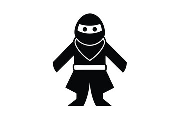 Ninja Costume Clipart Image for White Backgrounds single