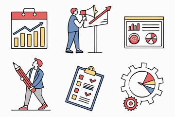 business man with chart