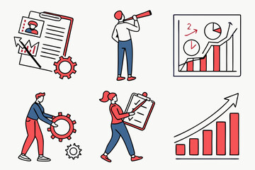 businessman and business graph