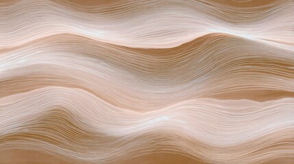 Obraz premium Abstract pattern of wavy lines in a light brown color. the lines are arranged in a wave-like manner, creating a sense of movement and depth.