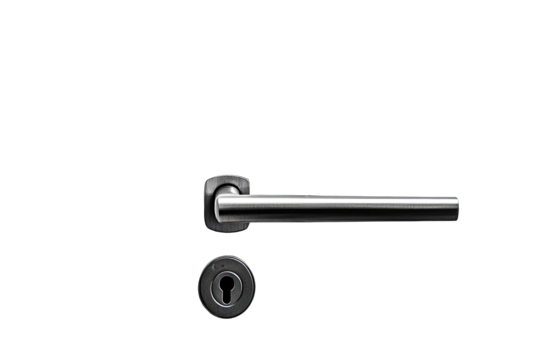 Sleek, modern door handle and lock