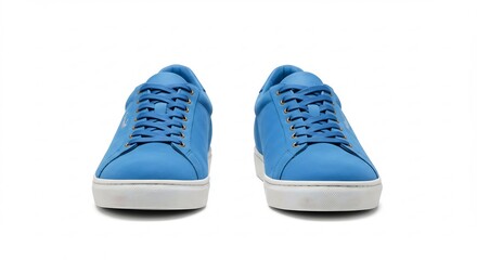 爽やか青色スニーカー 清潔感漂う質感 スタジオ撮影. AI Generated