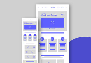 Minimal Wireframe Template Layout