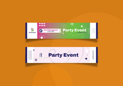 Modern Event Ticket Wristband Design