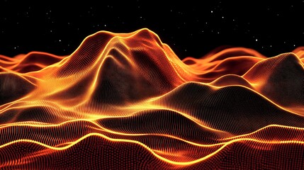 Obraz premium Abstract fiery landscape (18)