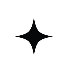 Obraz premium Black and white star vector illustration icon symbol shape design element