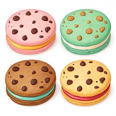 set of colorful cookies