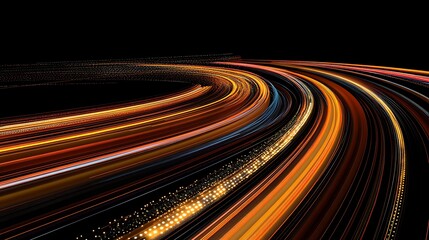 Fototapeta premium Abstract light trails forming a circular path