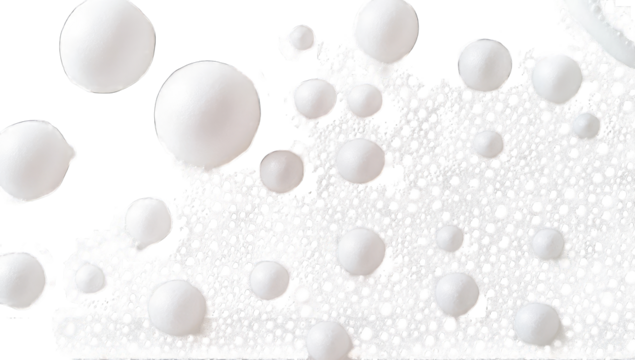 Abstract white bubbles on black background