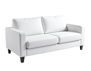Obraz premium Sofa on an isolated background with shadow. Furniture for рromotional and marketing materials. Side view. 