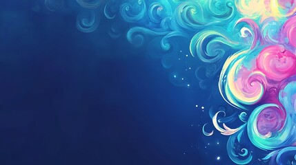 Vibrant swirls in pastel colors