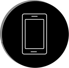 "Minimal smartphone icon symbolizing digital wellness, mindful tech use, and balanced screen time habits, transparent background."