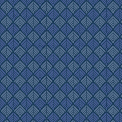 Seamless Blue Leaf Pattern Background
