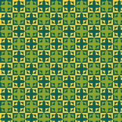 Geometric Green and Yellow Pattern