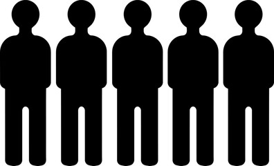 Group of People Icon: Community & Human Silhouette Vector
