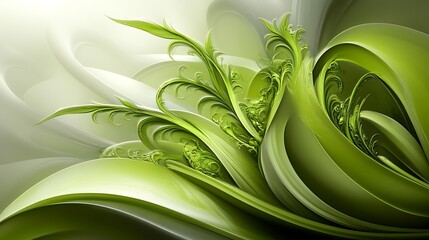 Abstract floral design with flowing shapes