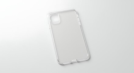 Clear Transparent i Phone Case on White Background