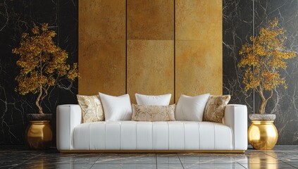 Luxurious Living Room with Refined Decorative Touches