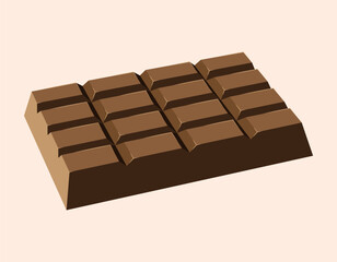 Realistic Chocolate Bar Illustration
