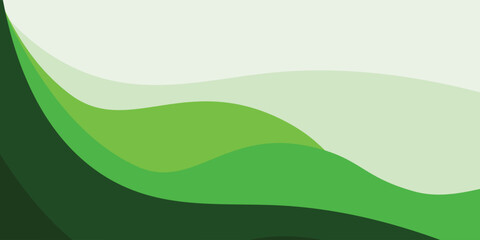 Obraz premium White and green wavy vector abstract background illustration with curved lines and gradient vector eps10