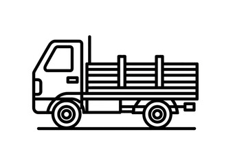 Fototapeta premium Truck Cargo Delivery Outline