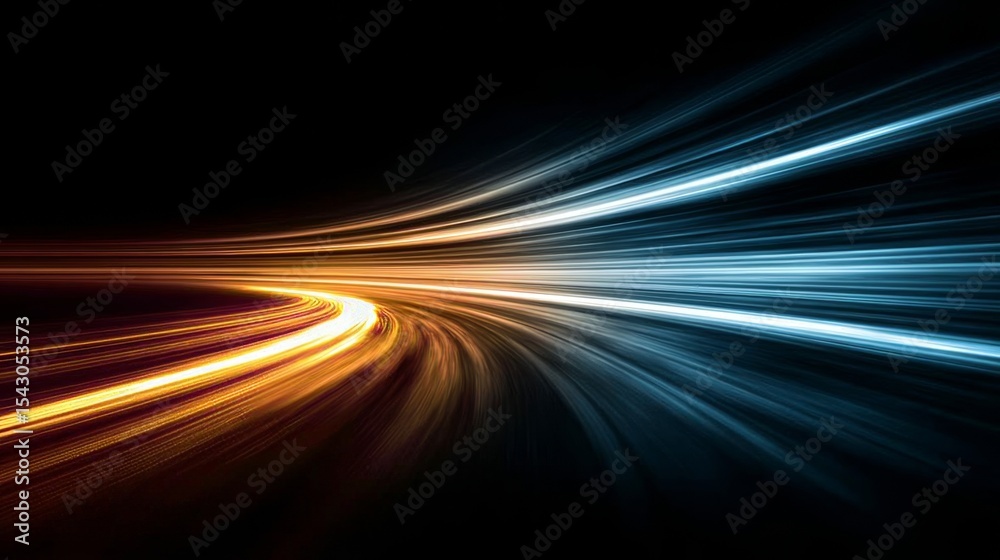 Poster dynamic blur of speeding light effect with high tech acceleration and futuristic movement background