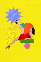 Template sketch image composite artwork collage of passion contemporary flexibility artistic...