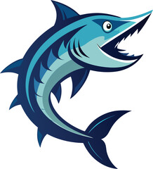 Obraz premium shark cartoon isolated on white